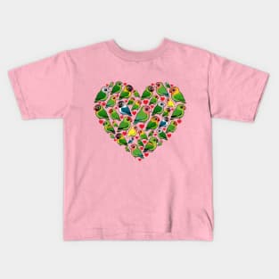 Birdorable Lovebird Heart Kids T-Shirt